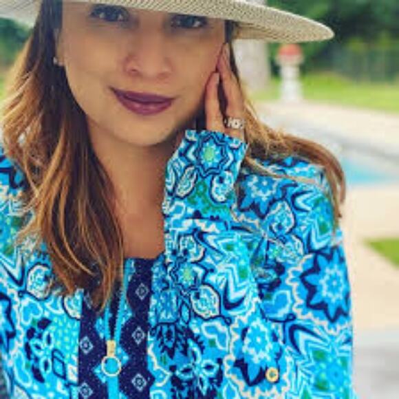 AmberNoon II by Erum Ilyas Half-Zip Swim Cover-Up Dress 2x - Picture 3 of 7